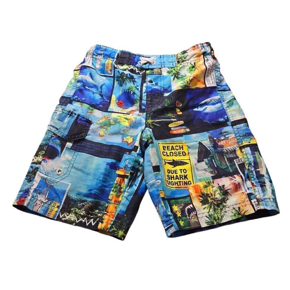 OP shark swim trunks S